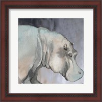 Framed Thoughtful Hippo