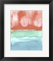Framed Warm Ink Abstract