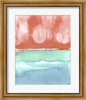 Framed Warm Ink Abstract