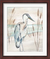 Framed Heron By Beach Grass I