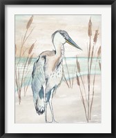 Framed Heron By Beach Grass I