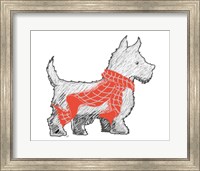 Framed Westie With Scarf