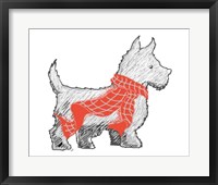 Framed Westie With Scarf