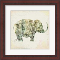 Framed 'Boho Elephant I' border=