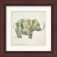Framed Boho Elephant I