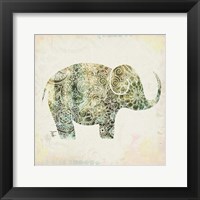 Boho Elephant I Framed Print