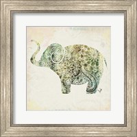 Framed Boho Elephant II