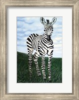 Framed At Attention Zebra