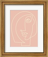 Framed Figure Line Woman on Blush