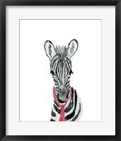 Framed Zebra With Tie