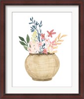 Framed Basket Of Wild Flowers