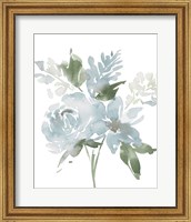 Framed Restful Blue Floral II