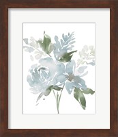 Framed Restful Blue Floral II