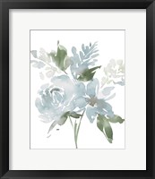 Framed Restful Blue Floral II