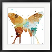Framed 'Mis Flores Butterfly II' border=