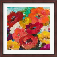 Framed Cheerful Flowers Square