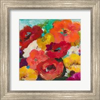 Framed Cheerful Flowers Square