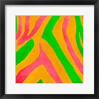Framed 'Psychedelic Zebra Print I' border=