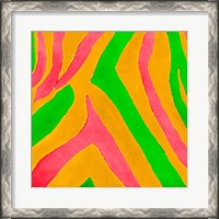 Framed Psychedelic Zebra Print I