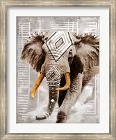 Framed Modern Boho Elephant
