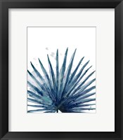 Framed 'Teal Palm Frond II' border=