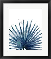 Framed 'Teal Palm Frond II' border=