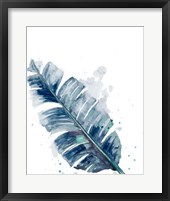 Framed Teal Palm Frond III