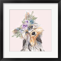 Framed 'Flower Crown Pet II' border=