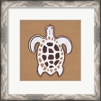 Framed 'Ocean World Turtle' border=