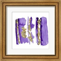 Framed Gold Flake Purple
