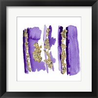 Framed Gold Flake Purple