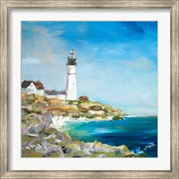 Framed Lighthouse on the Rocky Shore I