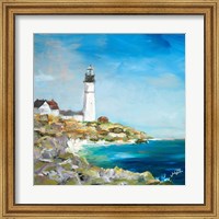 Framed Lighthouse on the Rocky Shore I