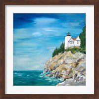 Framed Lighthouse on the Rocky Shore II