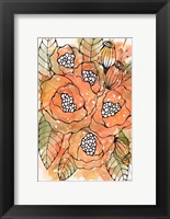 Framed Burnt Orange Bouquet