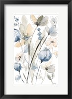 Blue And White Floral II Framed Print