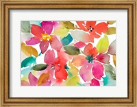 Framed Contemporary Red Blooms