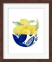 Framed Bowl of Lemons I