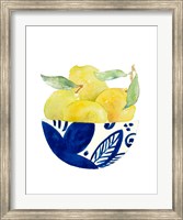 Framed Bowl of Lemons I