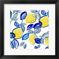 Framed Mingling Lemons and Leaves