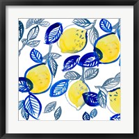 Framed Mingling Lemons and Leaves