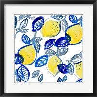 Framed Mingling Lemons and Leaves