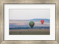 Framed Hot Air Balloons over Kenya I