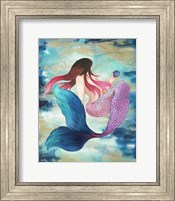 Framed Mermaid Blue