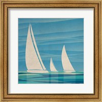 Framed 'Water Journey I' border=