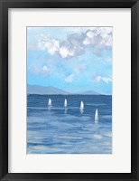 Boats and Waves I Framed Print
