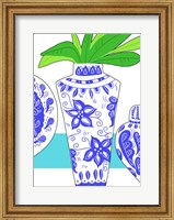 Framed Blue Vase I