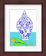 Framed Blue Vase II