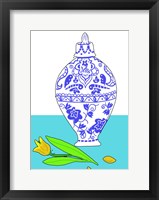 Framed Blue Vase II