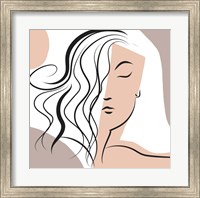 Framed Wavy Haired Woman